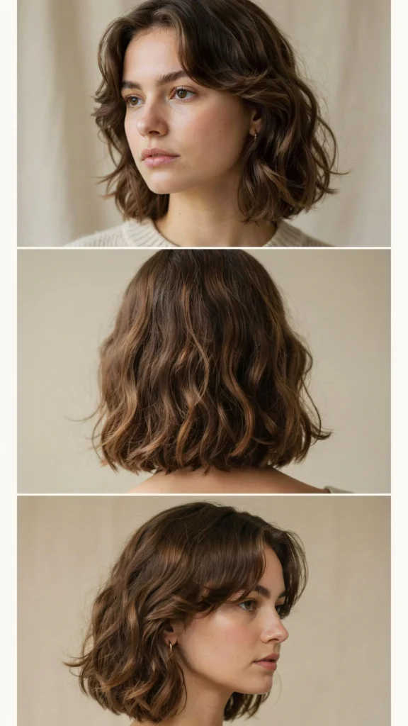 22. Brunette Medium Layers With Loose Curls