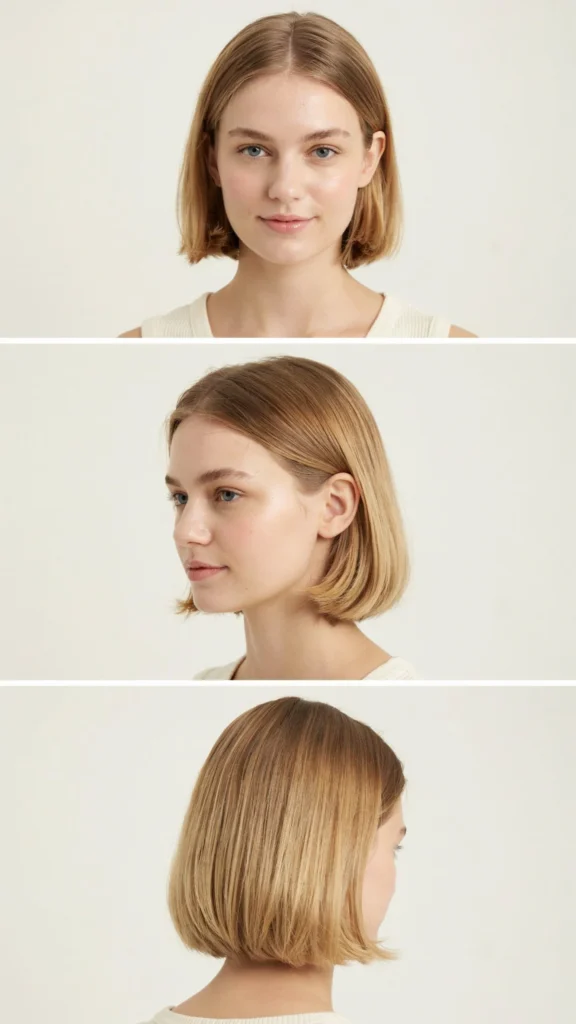 14. Ear-Length Tucked Bob