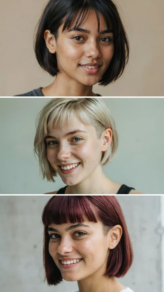 Undercut Bob with Baby Bangs