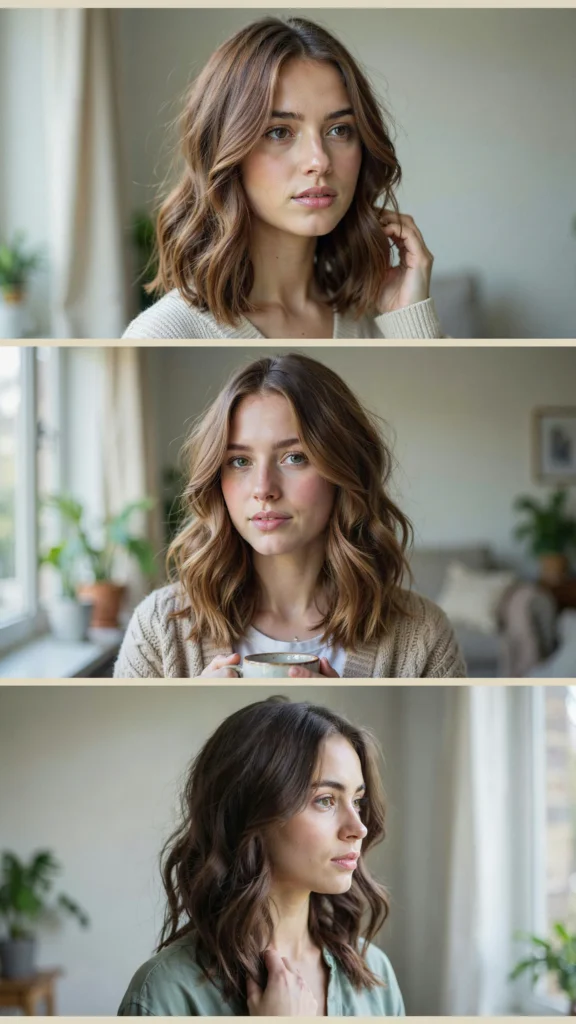  Wavy Side-Parted Lob With Volume