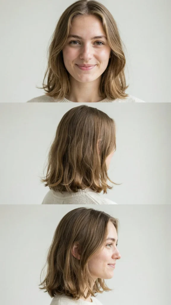 Side Part Layered Hair with Soft Ends Flick
