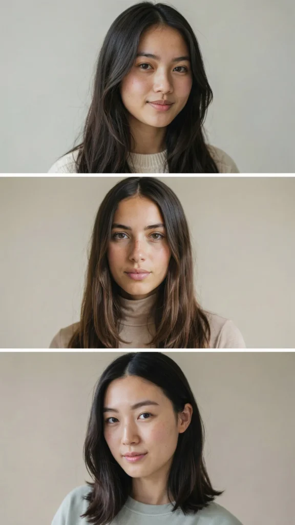 Long Straight Hair With Soft Front Layers
