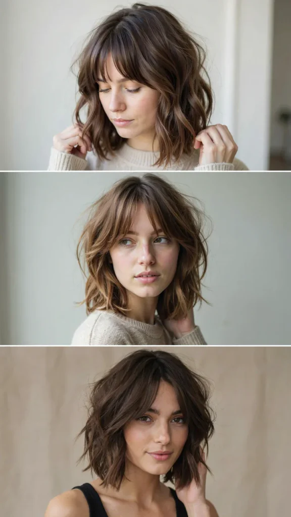 Short Wavy Shag Haircut