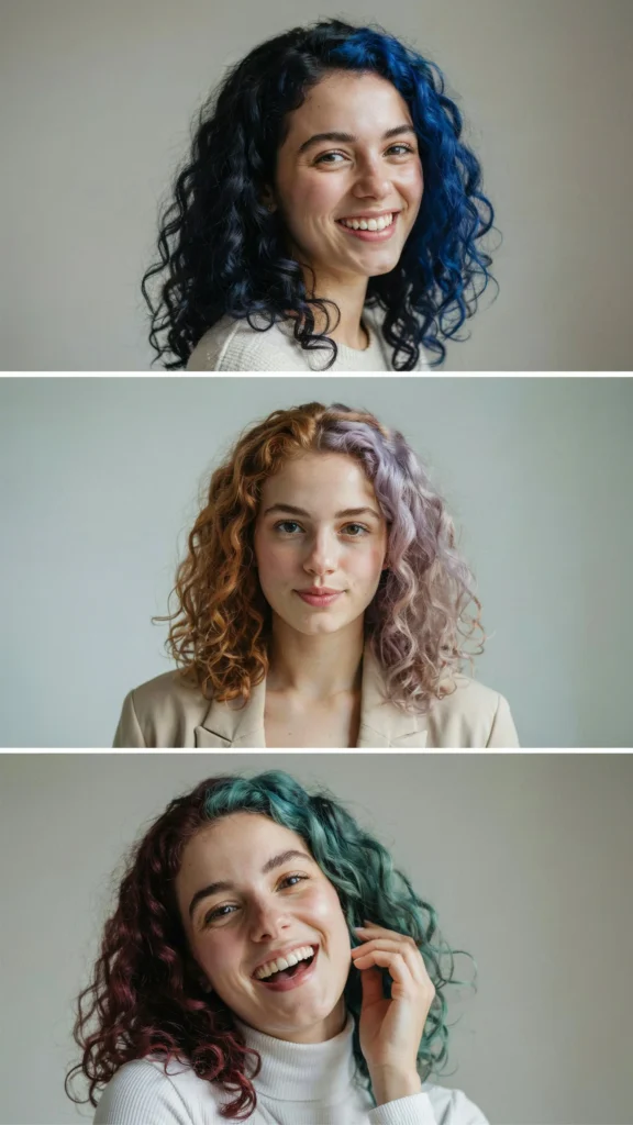 Curly Split Dye Cut