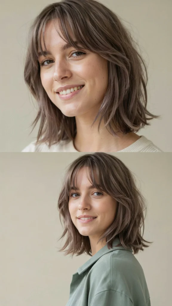Short Shag with Curved Bangs
