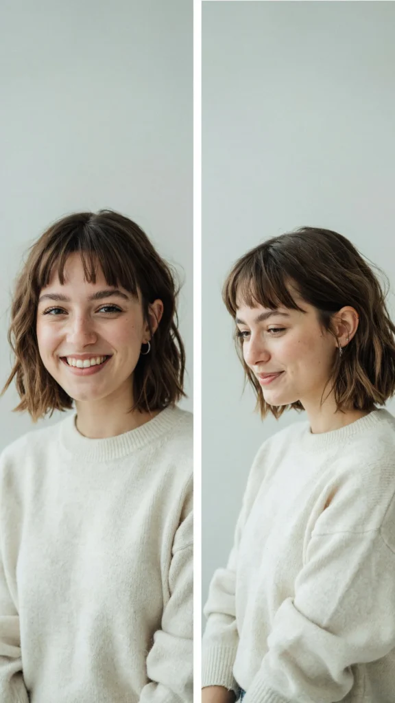 Choppy Medium Bob With Micro Bangs