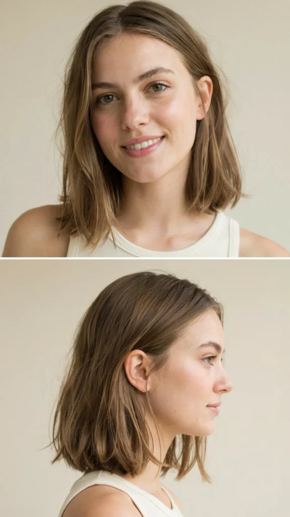 Medium Razor Cut With Wispy Ends