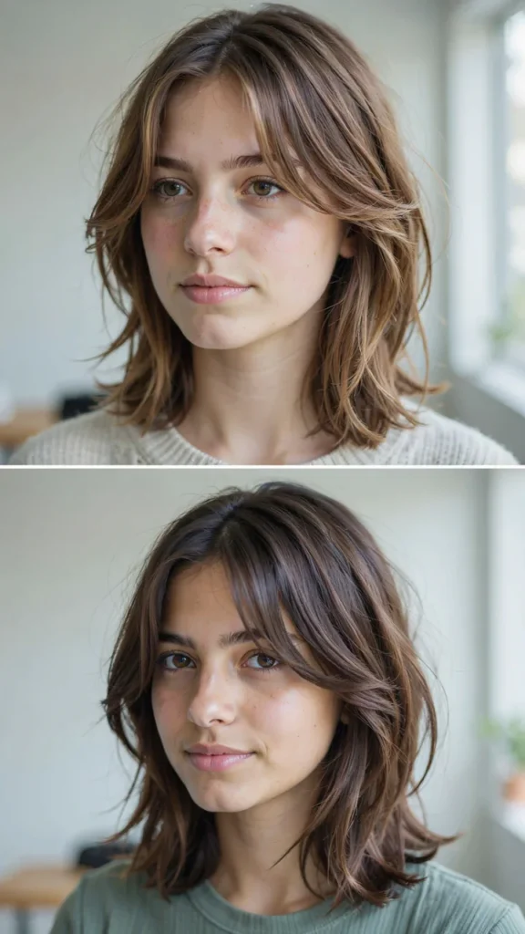Medium Shag With Side Bangs