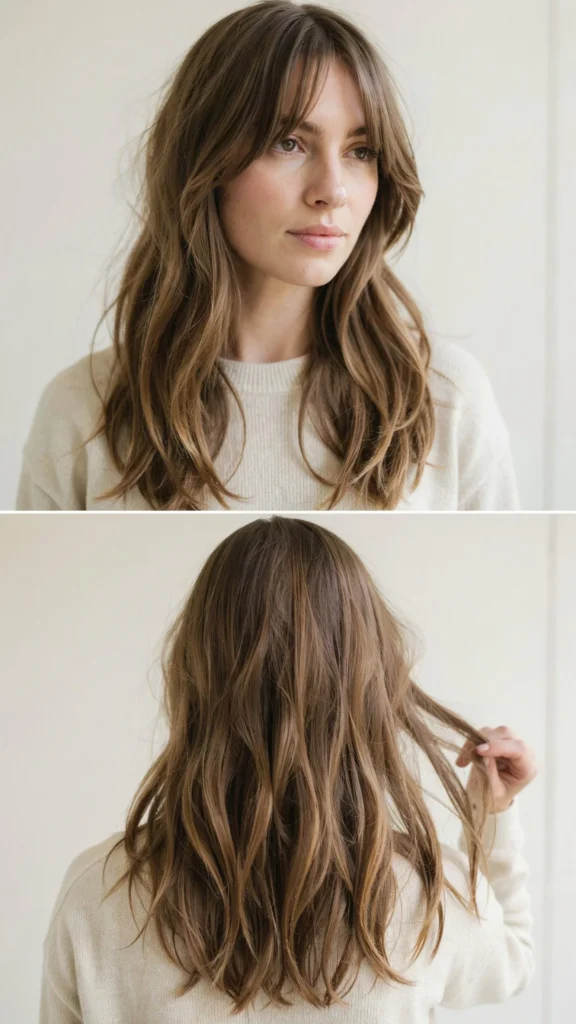  Wavy Layers With Long Side Bangs