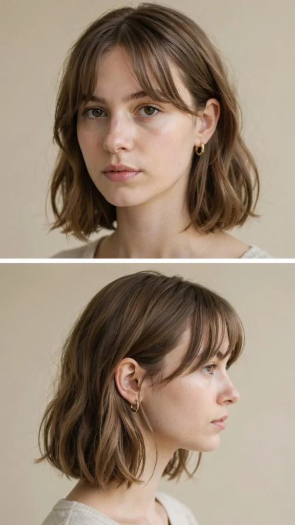 4. French Bob With Soft Curtain Bangs