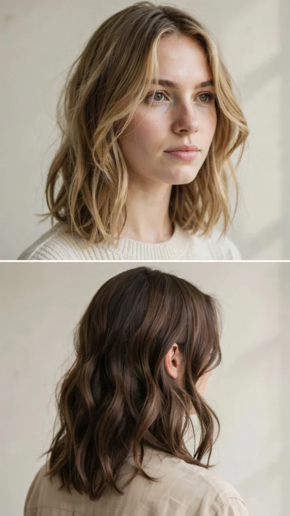 Wavy Layers With Piecey Front Strands