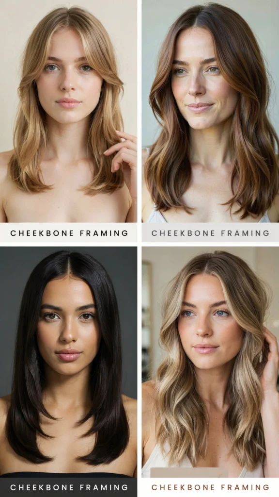 Long Layers With Cheekbone Framing