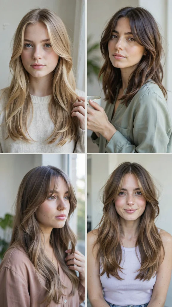 Side-Swept Bangs With Long Layers