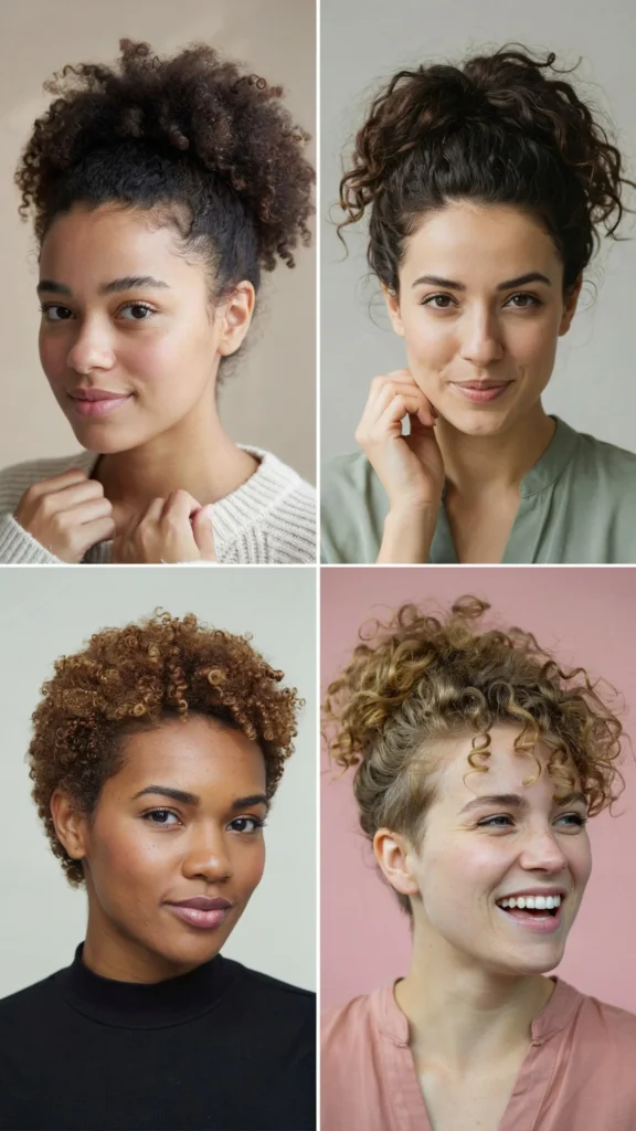 Short Curly Cut With Tapered Sides