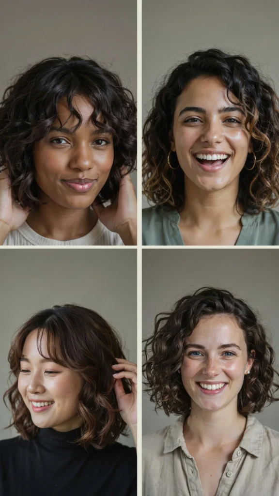 Curly Bob With Choppy Layers