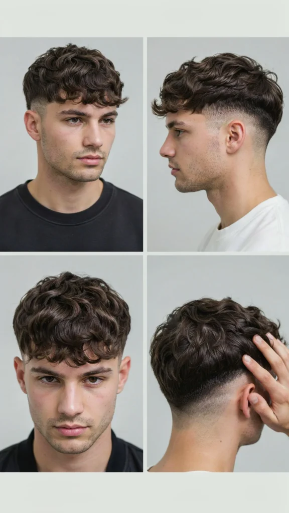 Wavy Layered Haircut With High Fade