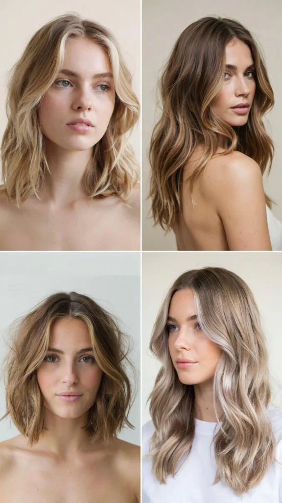 Wavy Layers With Money Piece Face Frame