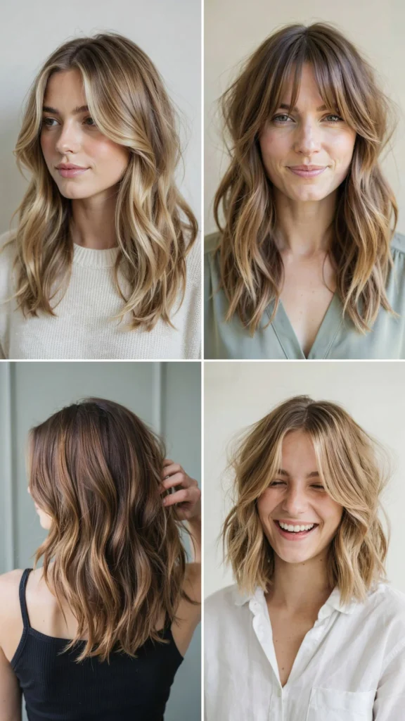 Choppy Long Layers With Balayage Highlights