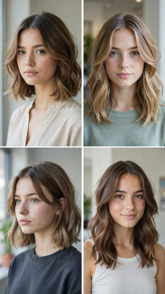 18. Choppy Medium Layers With Round Face Framing