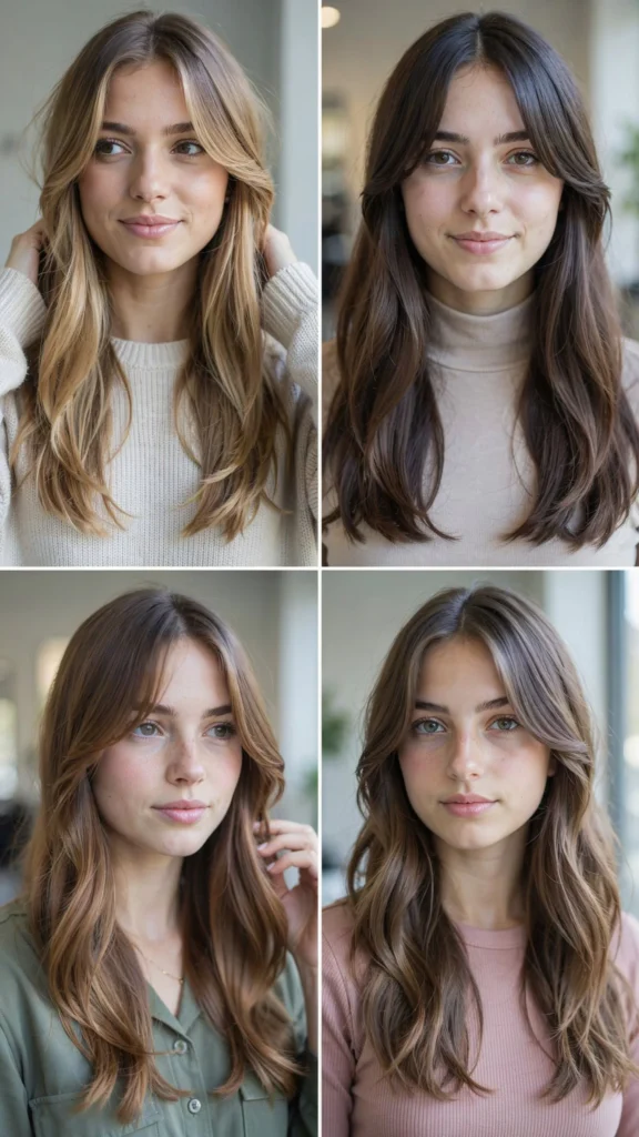Long Hair With Bottleneck Bangs