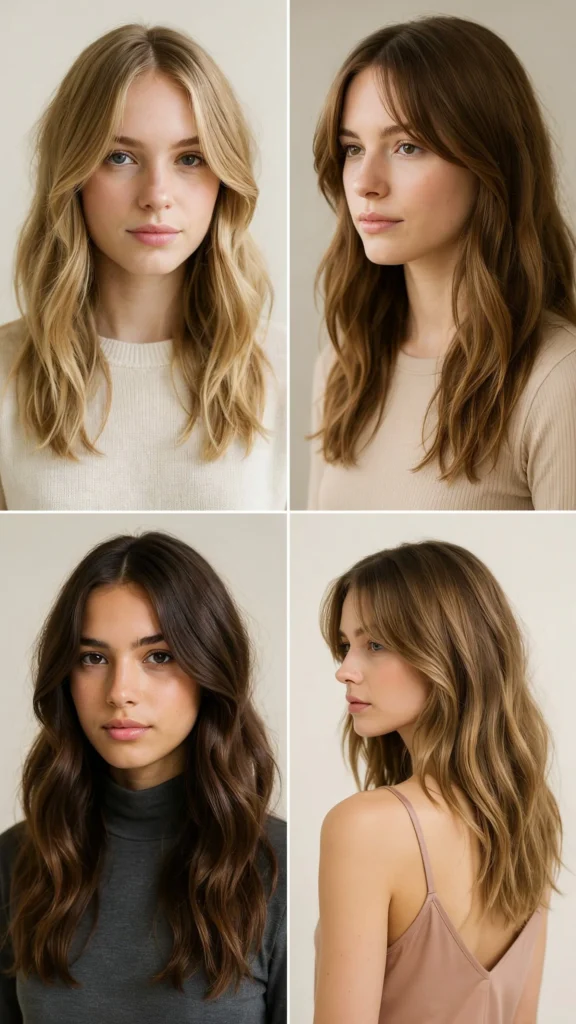 Long Wavy Layers With Face-Framing Bangs
