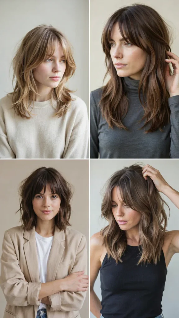 Classic Shag Haircut With Curtain Bangs