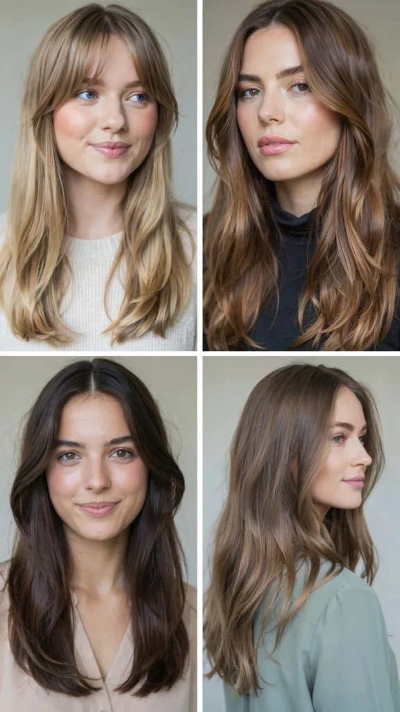 Long Layered Haircut for Soft Face Framing