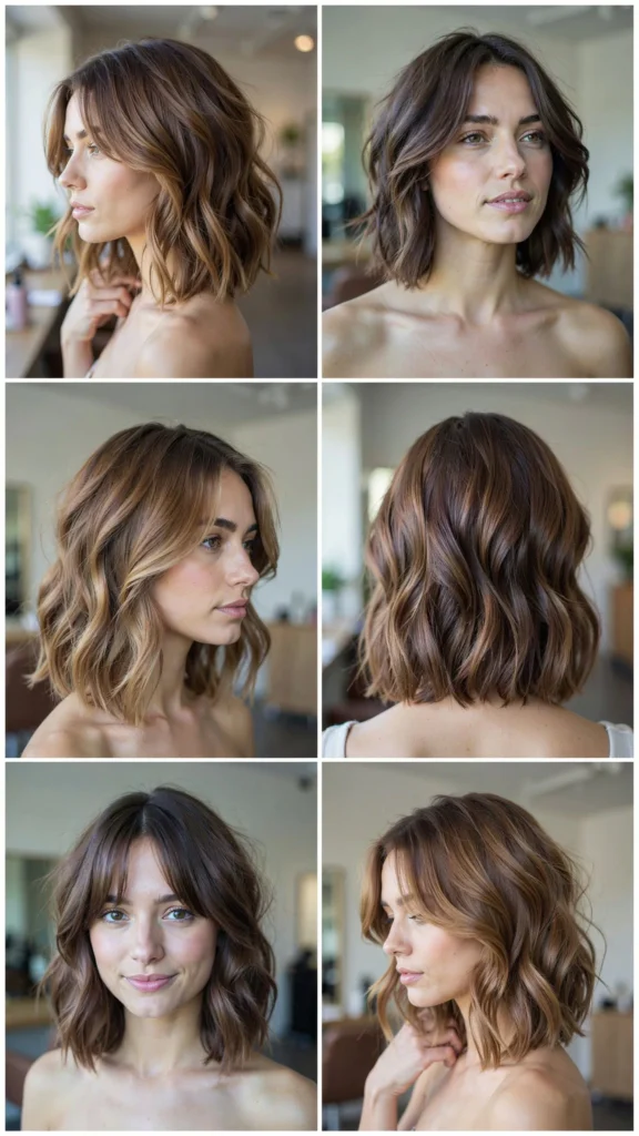  Short Wavy Layers With Balayage
