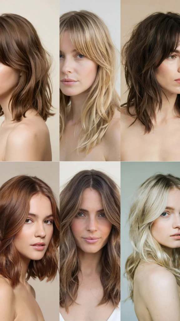 5. Wavy Choppy Medium Hair With Layered Ends
