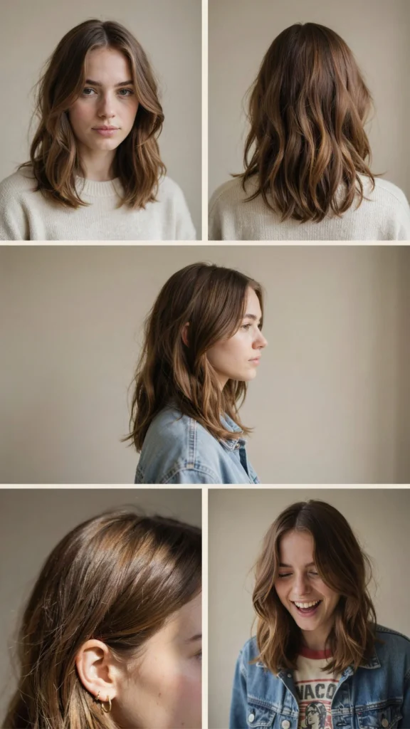 Messy Chic Textured Side Part Layers
