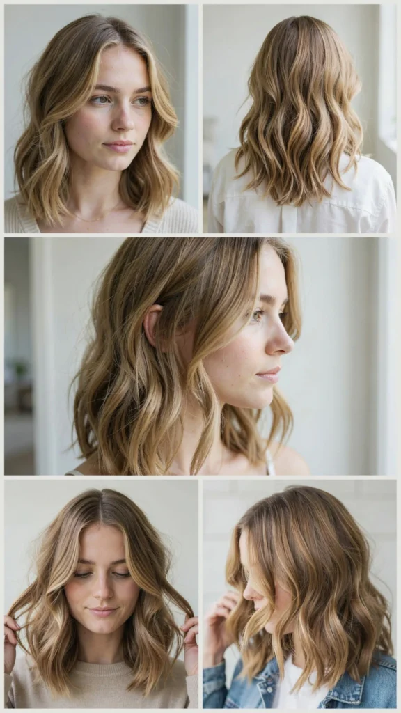 Soft Wavy Side Part Layered Style