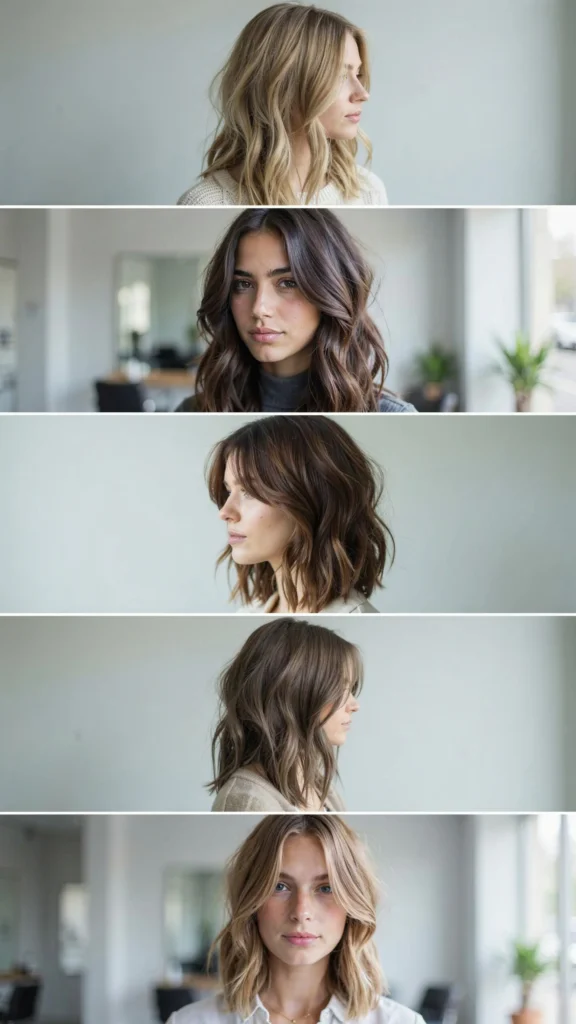 Choppy Medium Cut With Side-Swept Face Frame