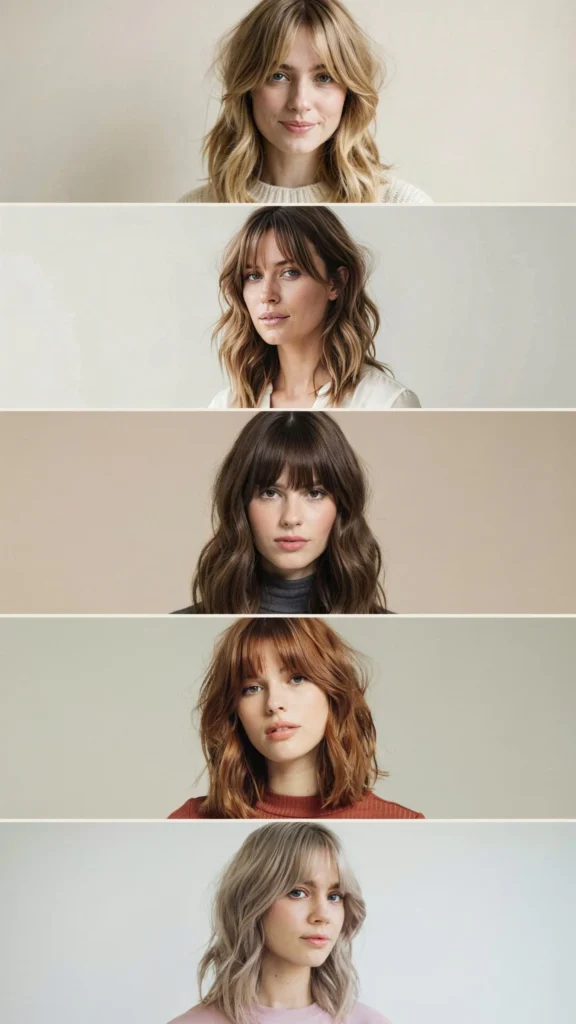  Face-Framing Wavy Layers With Bangs