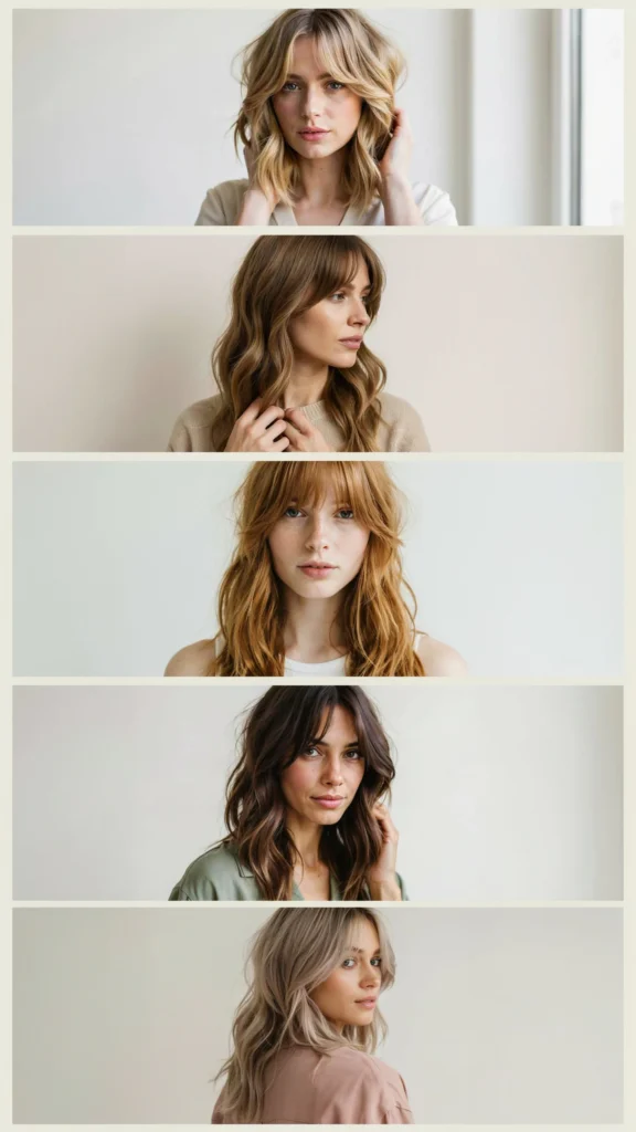 Wavy Layers With Long See-Through Bangs