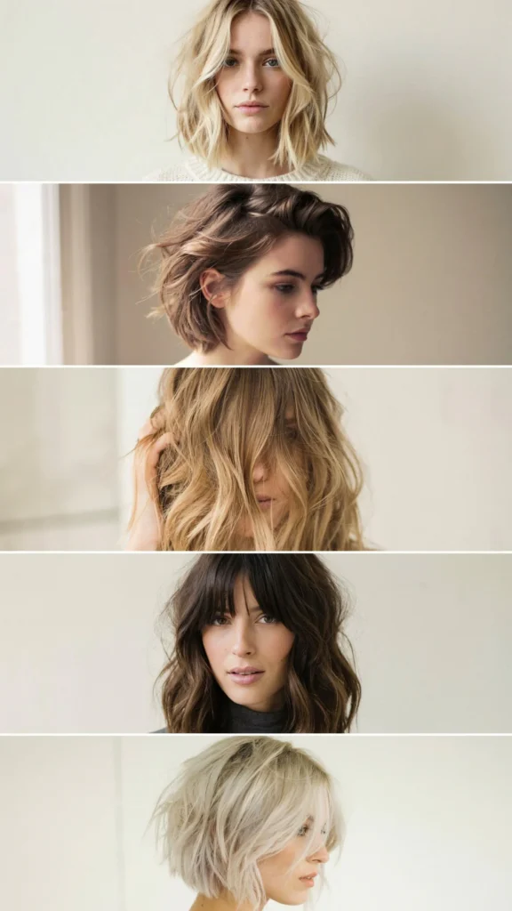 Textured Short Wavy Cut