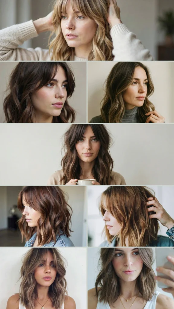 Wavy Layers With Textured Bangs