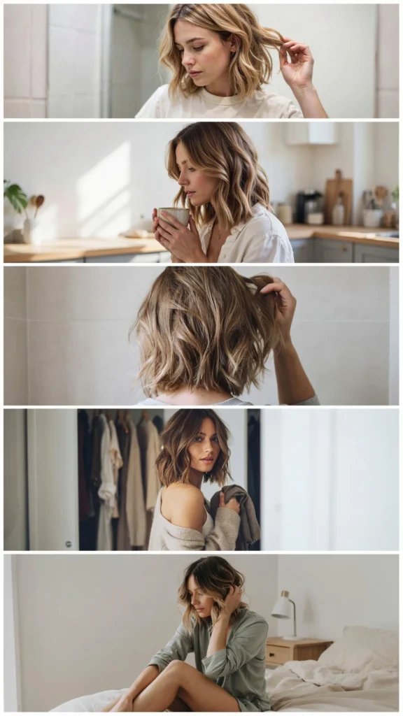 Short Wavy Layered Haircut For Busy Mornings
