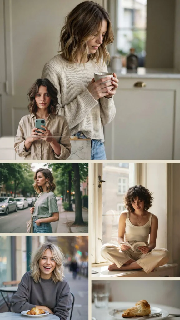 Short Wavy Layers For Low-Maintenance Styling