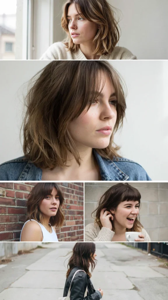 Messy Bob With Side Fringe