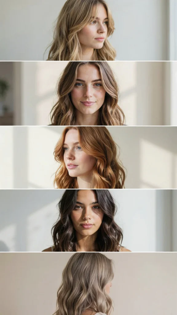  Long Wavy Hair With Chin-Length Front Layers