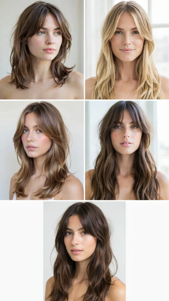 Long Curtain Bangs With Layers