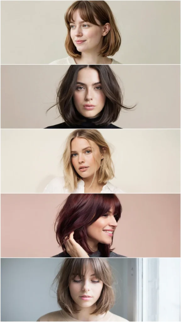  Rounded Lob With Face-Framing Pieces