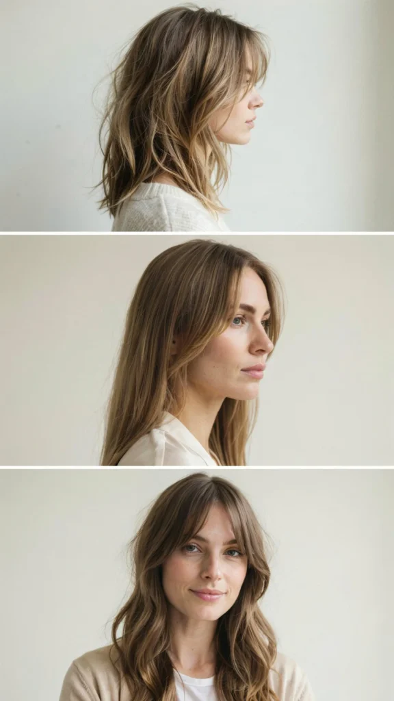 Choppy Long Layers With Jawline Face Framing