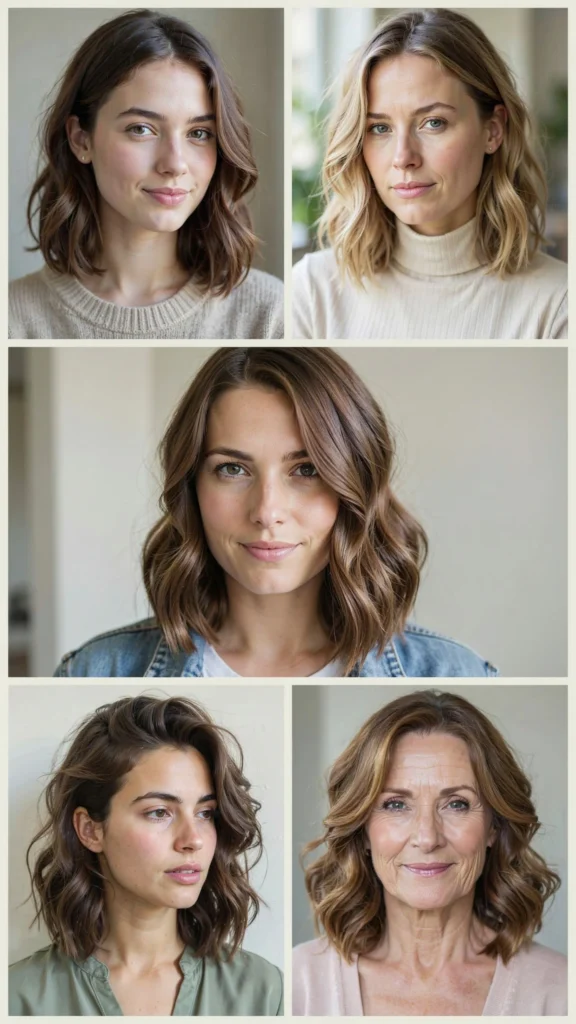 Wavy Bob With Side Part