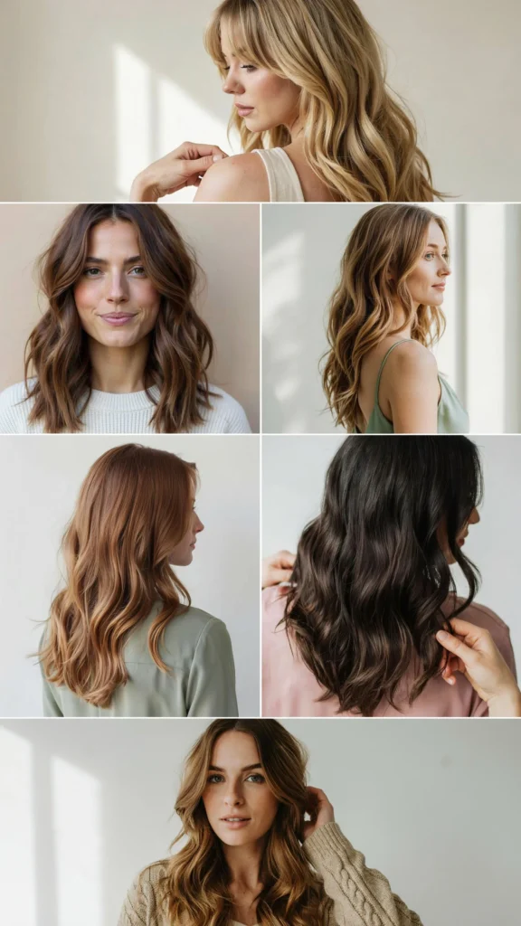 9. Long Wavy Layers With Face Framing