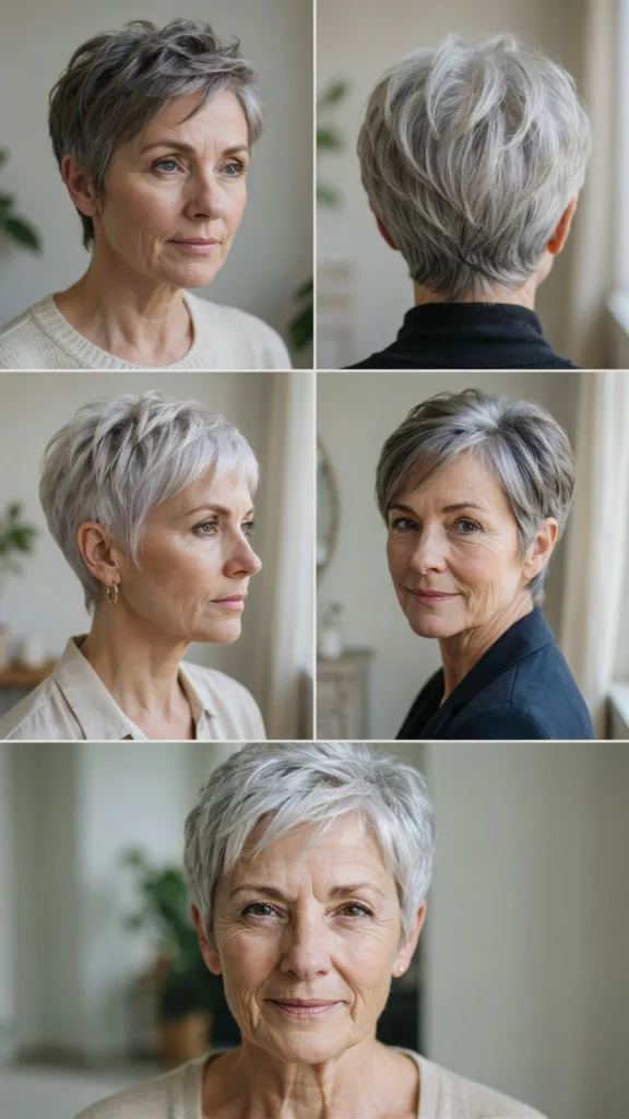 10. Soft Gray Undercut Pixie