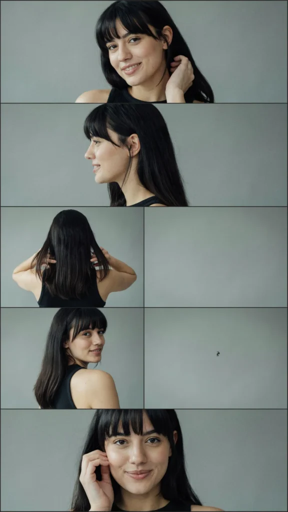 Straight Layered Mullet with Bangs