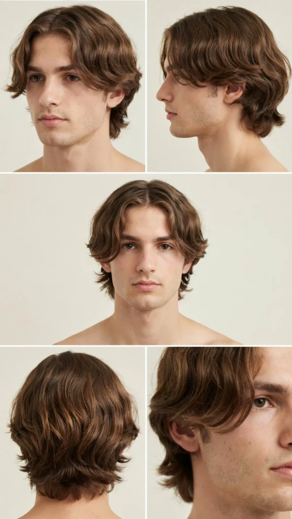 Wavy Layered Curtains Haircut
