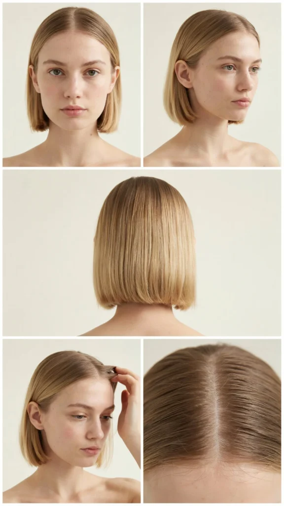 19. Mini Bob With Middle Part