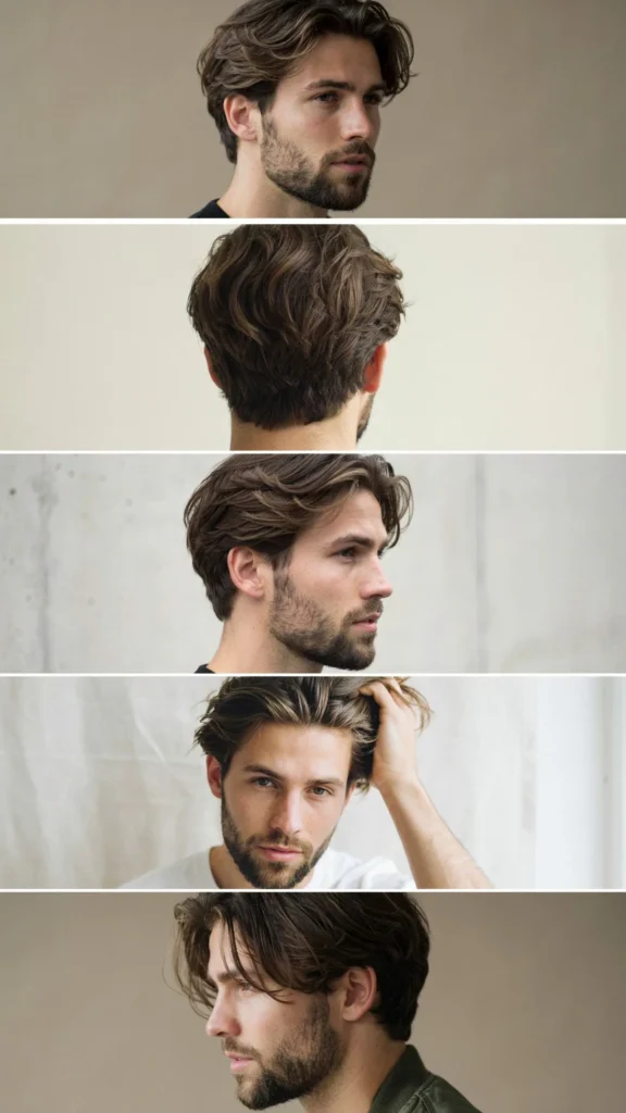 Textured Wavy Layers With Beard